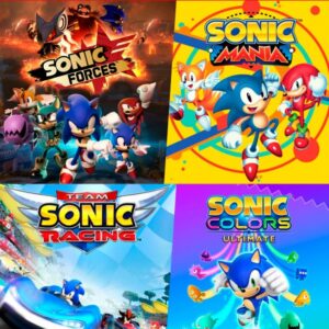 4 JUEGOS EN 1 SONIC FORCES MAS SONIC MANIA MAS TEAM SONIC RACING MAS SONIC COLORS ULTIMATE - NINTENDO SWITCH