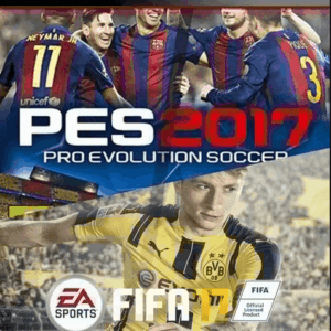 2 JUEGOS EN 1 DE FIFA 17 + PRO EVOLUTION SOCCER 2017 PS3