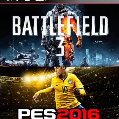 2 JUEGOS EN 1 DE BATTLEFIELD 3+ PRO EVOLUTION SOCCER 2016 PS3