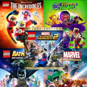 5 JUEGOS EN 1 LEGO THE INCREDIBLES + LEGO DC SUPER VILLAINS EDICIÓN DELUXE + LEGO BATMAN 3 BEYOND GOTHAM + LEGO MARVEL SUPER HEROES + LEGO MARVEL SUPER HEROES 2 EDICIÓN DELUXE - XBOX ONE