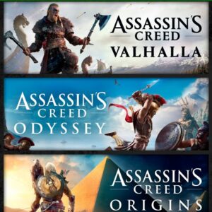 PAQUETE DE ASSASSINS CREED VALHALLA MAS ASSASSINS CREED ODYSSEY MAS ASSASSINS CREED ORIGINS - XBOX SERIES X/S