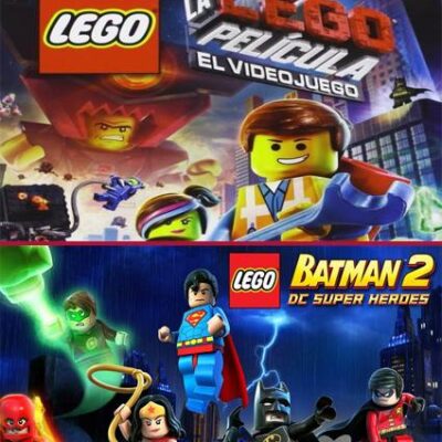 2 JUEGOS EN 1 LEGO PELICULA EL VIDEOJUEGO MAS LEGO BATMAN 2 DC SUPER HEROES PS3