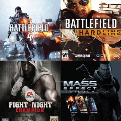 4 JUEGOS EN 1 BATTLEFIELD 4 MAS BATTLEFIELD HARDLINE STANDARD EDITION MAS FIGHT NIGHT CHAMPION MAS MASS EFFECT TRILOGY PS3