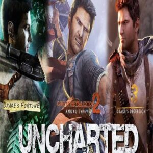 3 JUEGOS EN 1 UNCHARTED EL TESORO DE DRAKE MAS UNCHARTED 2 EL REINO DE LOS LADRONES MAS UNCHARTED 3 LA TRAICIÓN DE DRAKE EDICIÓN JUEGO DEL AÑO PS3
