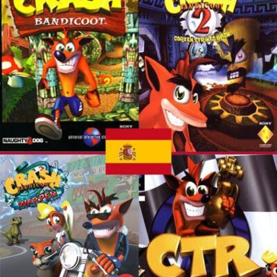 4 JUEGOS EN 1 CRASH BANDICOOT MAS CRASH BANDICOOT 2 CORTEX STRIKES BACK MAS CRASH BANDICOOT 3 WARPED MAS CTR CRASH TEAM RACING PS3