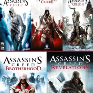 5 JUEGOS EN 1 ASSASSINS CREED MAS ASSASSINS CREED 2 MAS ASSASSINS CREED 3 MAS ASSASSINS CREED LA HERMANDAD MAS ASSASSINS CREED REVELATIONS PS3