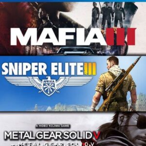 3 JUEGOS EN 1 MAFIA III MAS SNIPER ELITE 3 MAS METAL GEAR SOLID V THE PHANTOM PAIN PS4