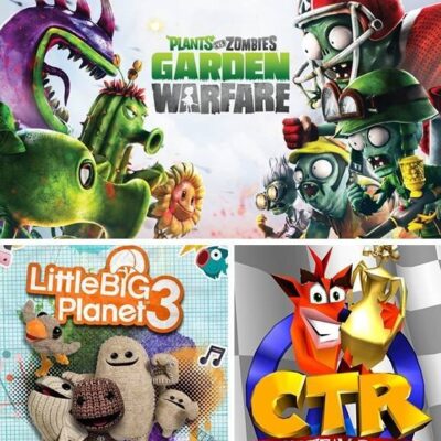 3 JUEGOS EN 1 PLANTS VS ZOMBIES GARDEN WARFARE MAS LITTLEBIGPLANET 3 MAS CTR CRASH TEAM RACING