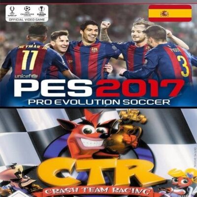 2 JUEGOS EN 1 PRO EVOLUTION SOCCER 2017 MAS CRASH TEAM RACING (CTR) PS3