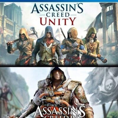 2 JUEGOS EN 1 ASSASSINS CREED UNITY MAS ASSASSINS CREED IV BLACK FLAG PS4