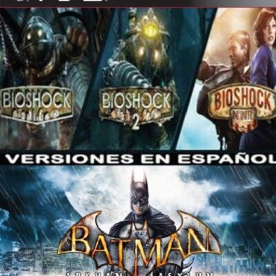 4 JUEGOS EN 1 BIOSHOCK TRILOGY PACK MAS BATMAN ARKHAM ASYLUM PS3