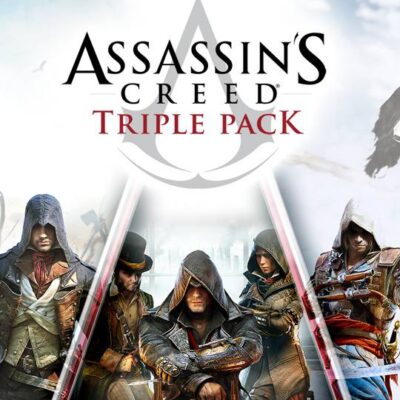 3 JUEGOS EN 1 PACK TRIPLE ASSASSINS CREED BLACK FLAG, UNITY, SYNDICATE PS4