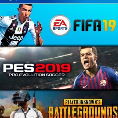 3 JUEGOS EN 1 FIFA 19 PS4 MAS PRO EVOLUTION SOCCER 2019 PS4 MAS PLAYERUNKNOWNS BATTLEGROUNDS PS4