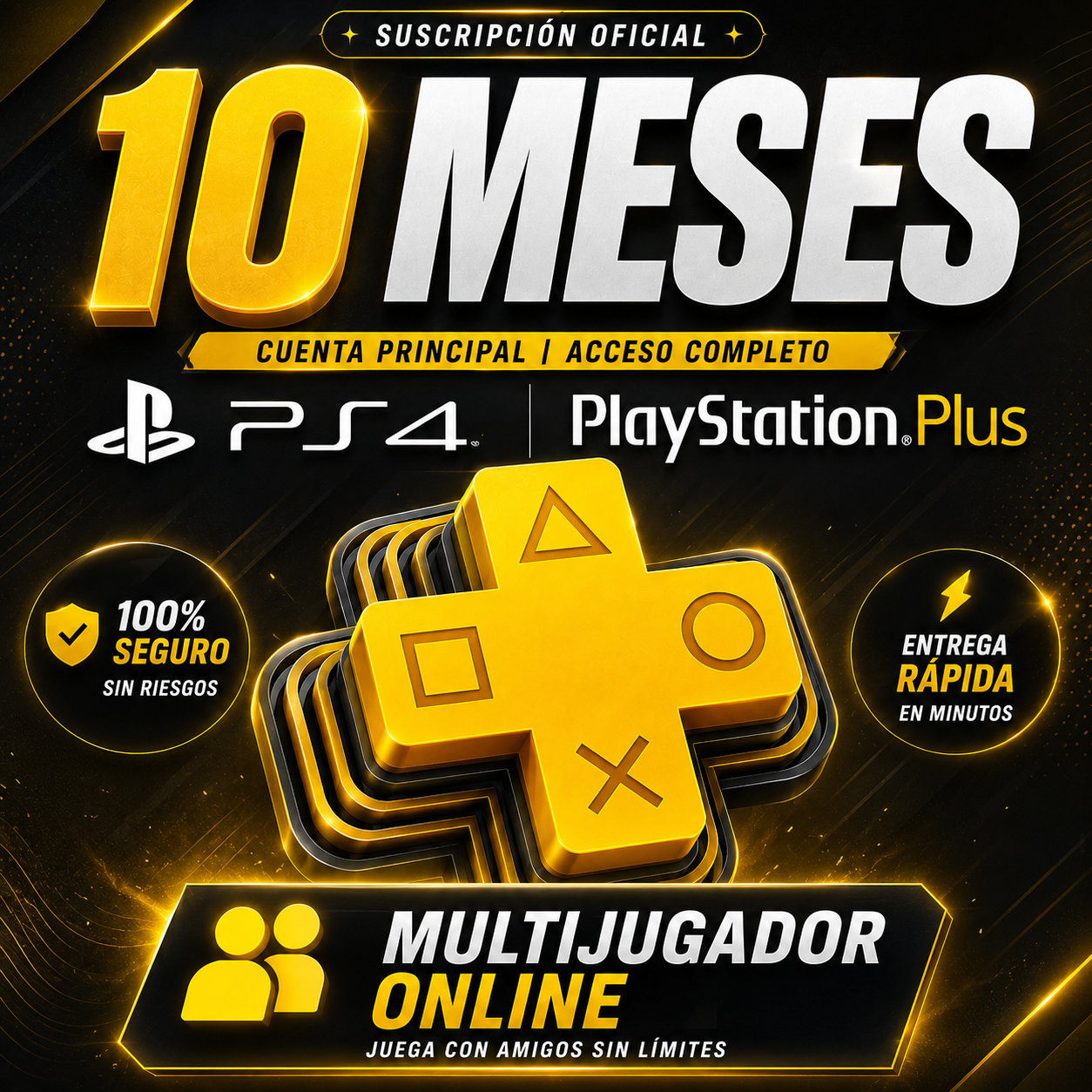 🔥 PS Plus Essential • 10 Meses • Cuenta Primaria PS4